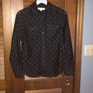💞LOFT💞sheer button down shirt SMALL